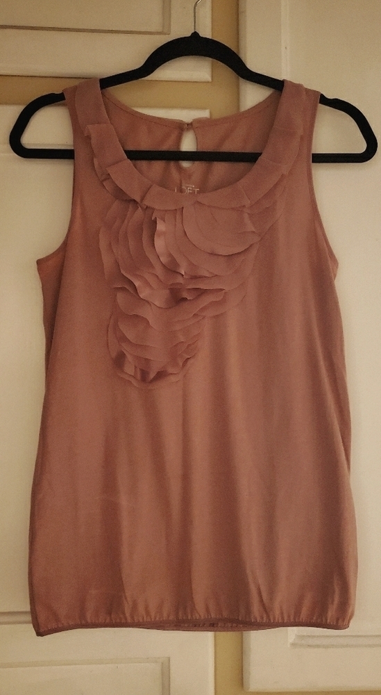 Ann Taylor Loft Women's Soft Ruffled Tank Top - Picture 2 of 7